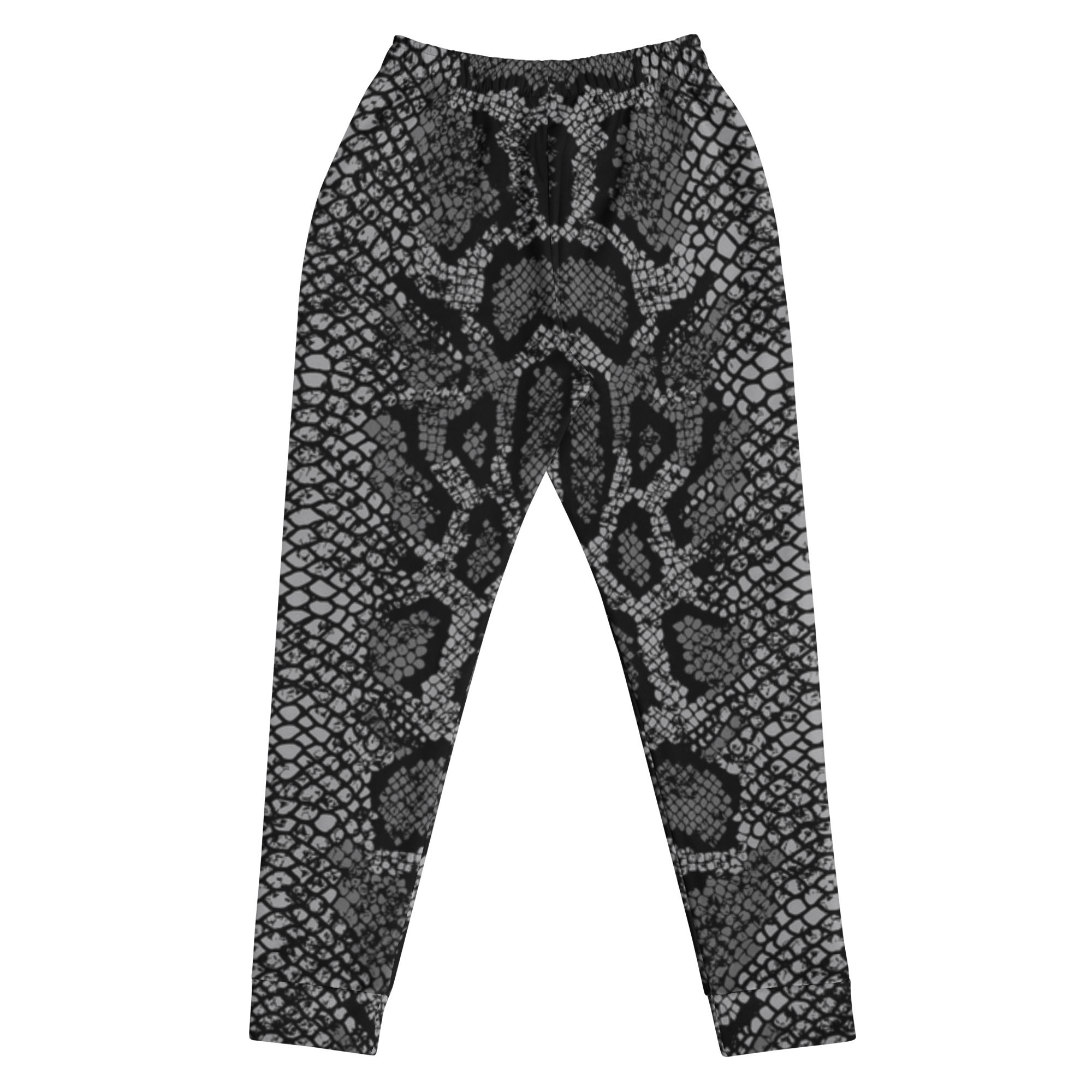 Animal print black recycled womens joggers