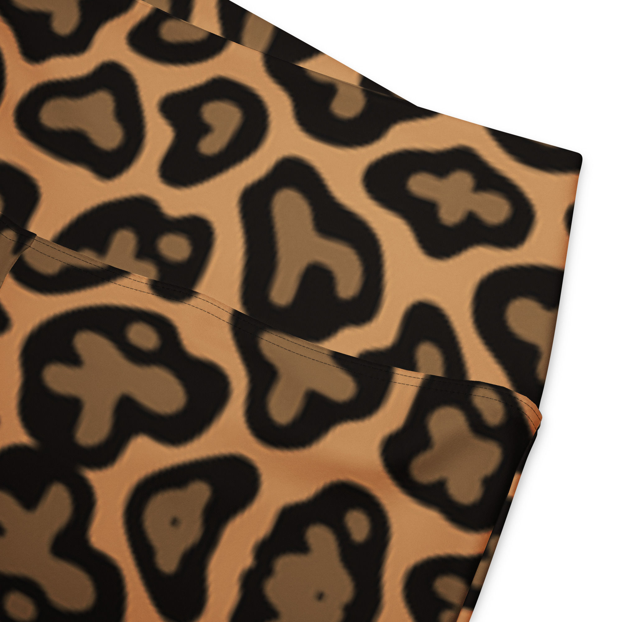 Leopard flare leggings high-waisted