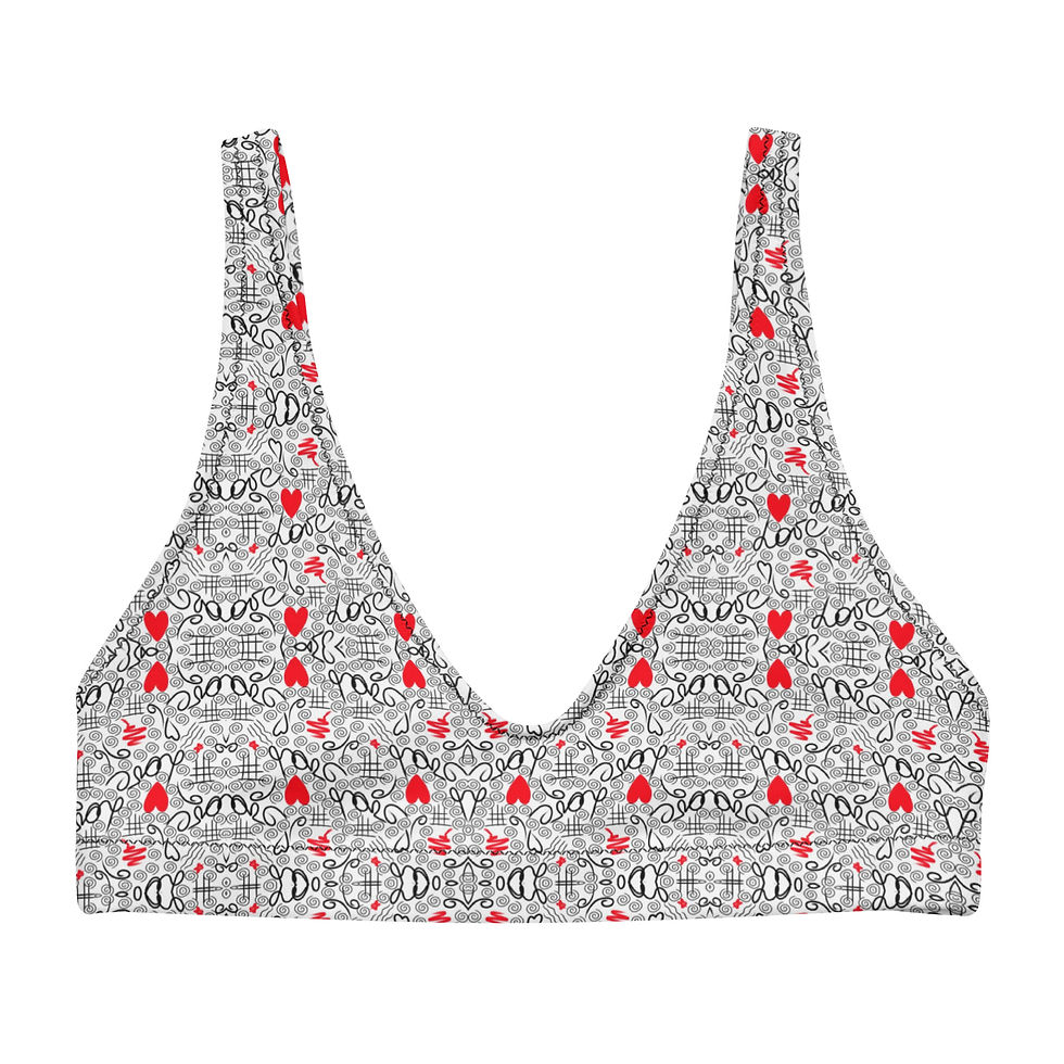Hearts padded bra top