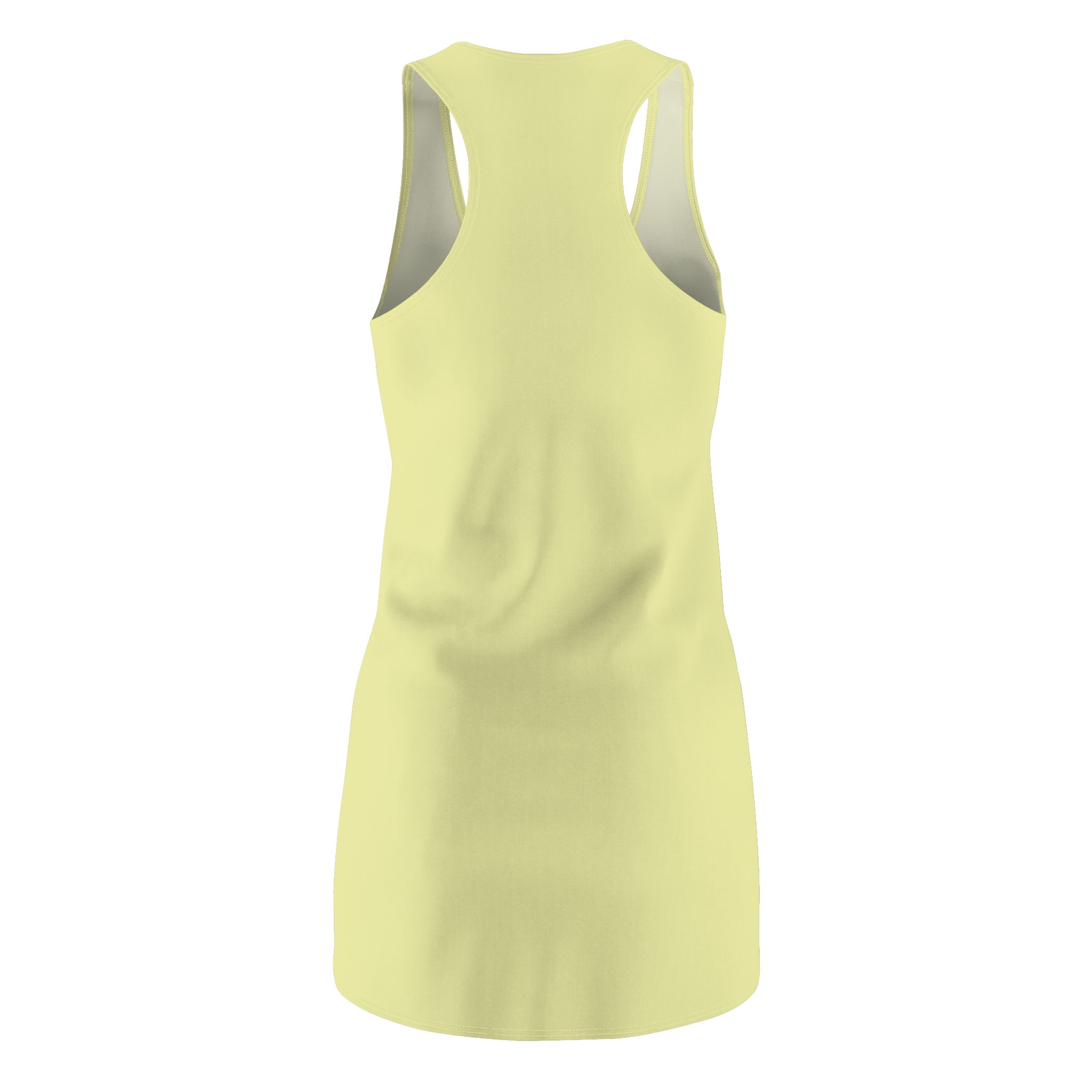 Yellow pastel athletic racerback dress sporty fit XS – 2XL