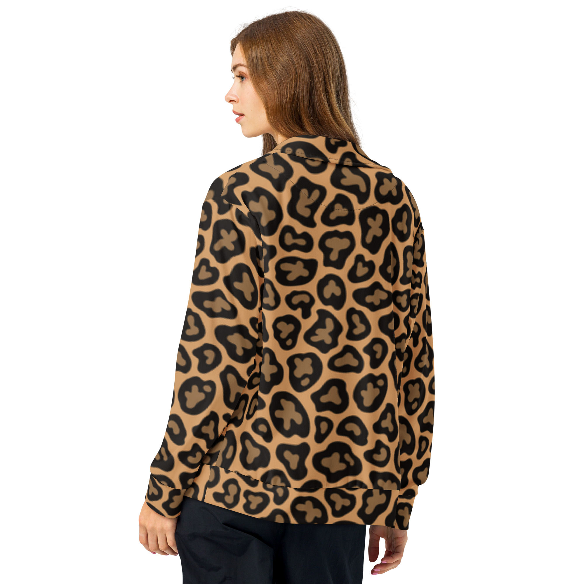 Leopard Recycled Unisex Track Jacket 2XS-6XL relaxed fit lightweight