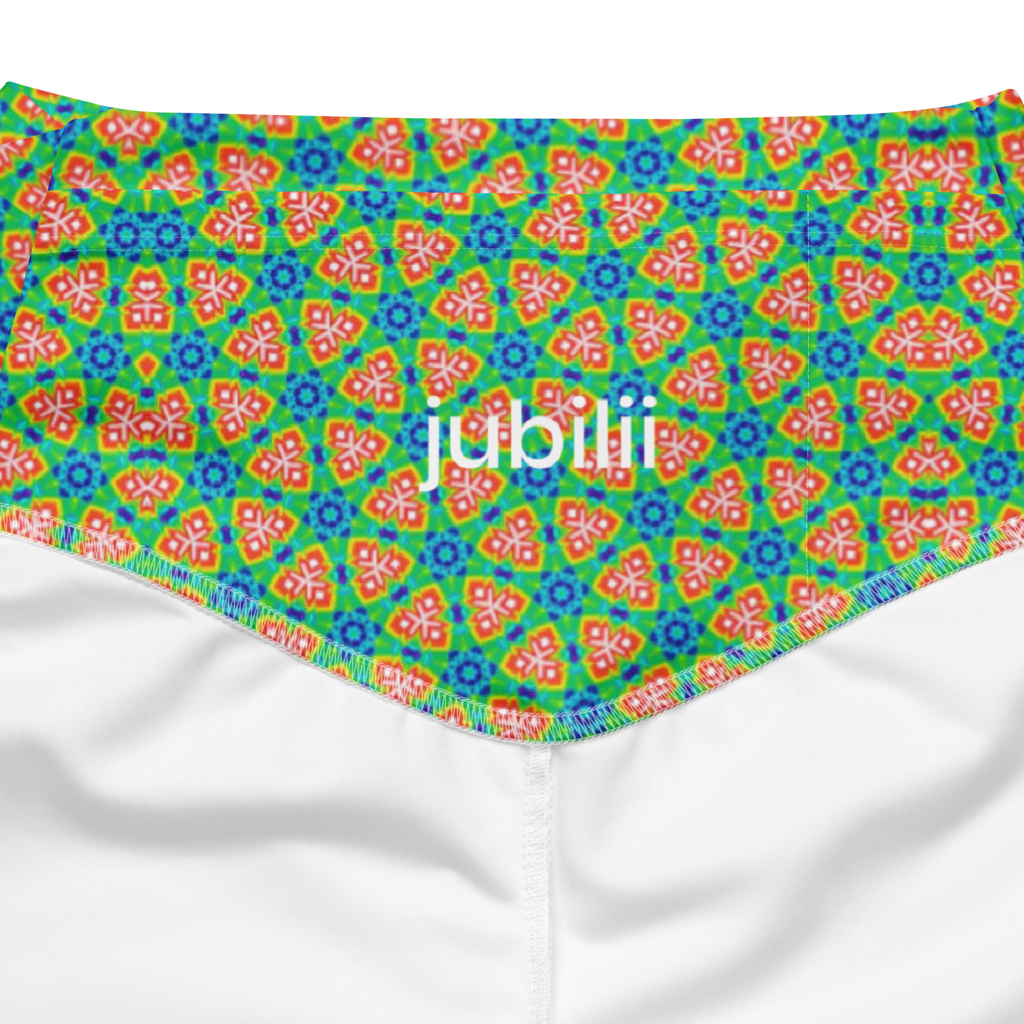 Green design flare leggings