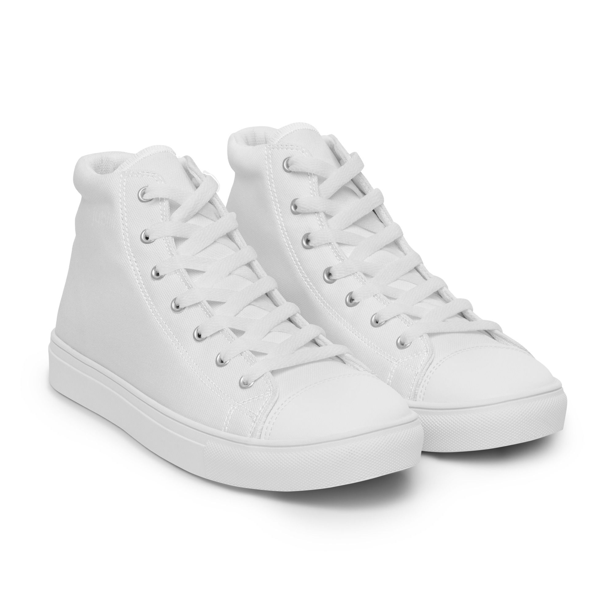 Stone white women high top trainers