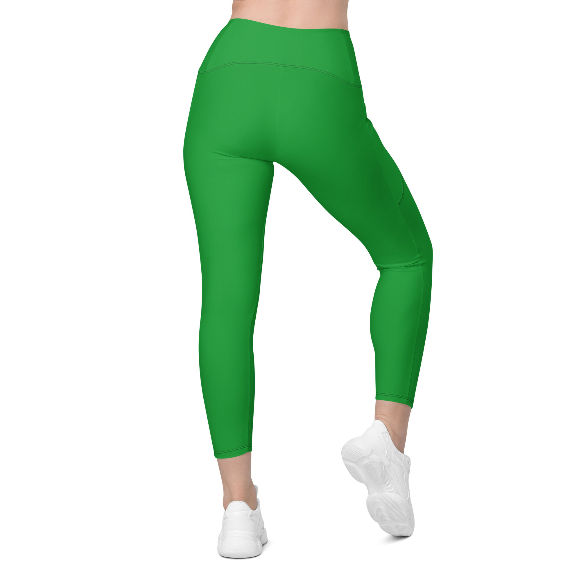 Tree green yoga leggings side pockets