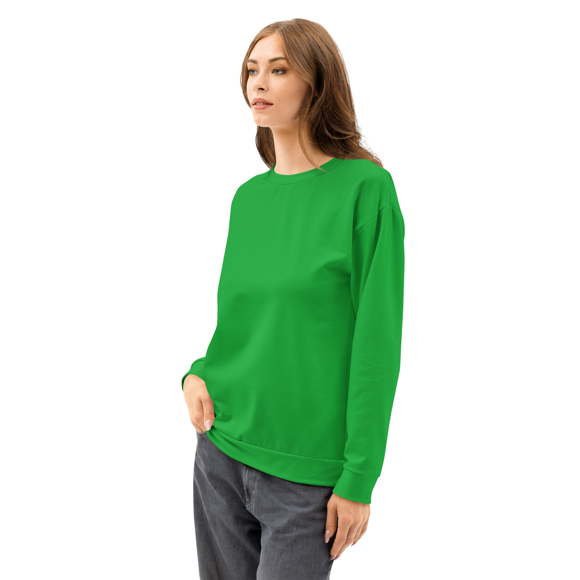 Tree green unisex cotton sweatshirt