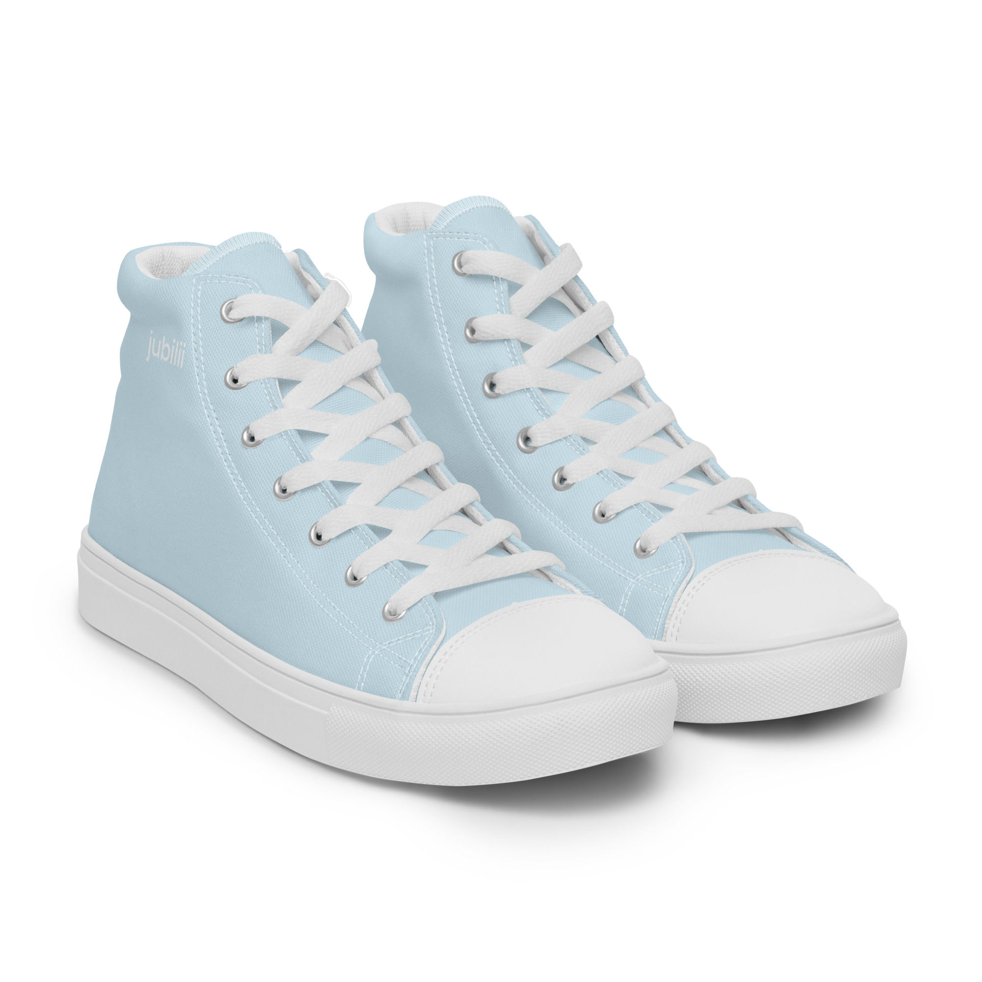 Sky blue women high top trainers