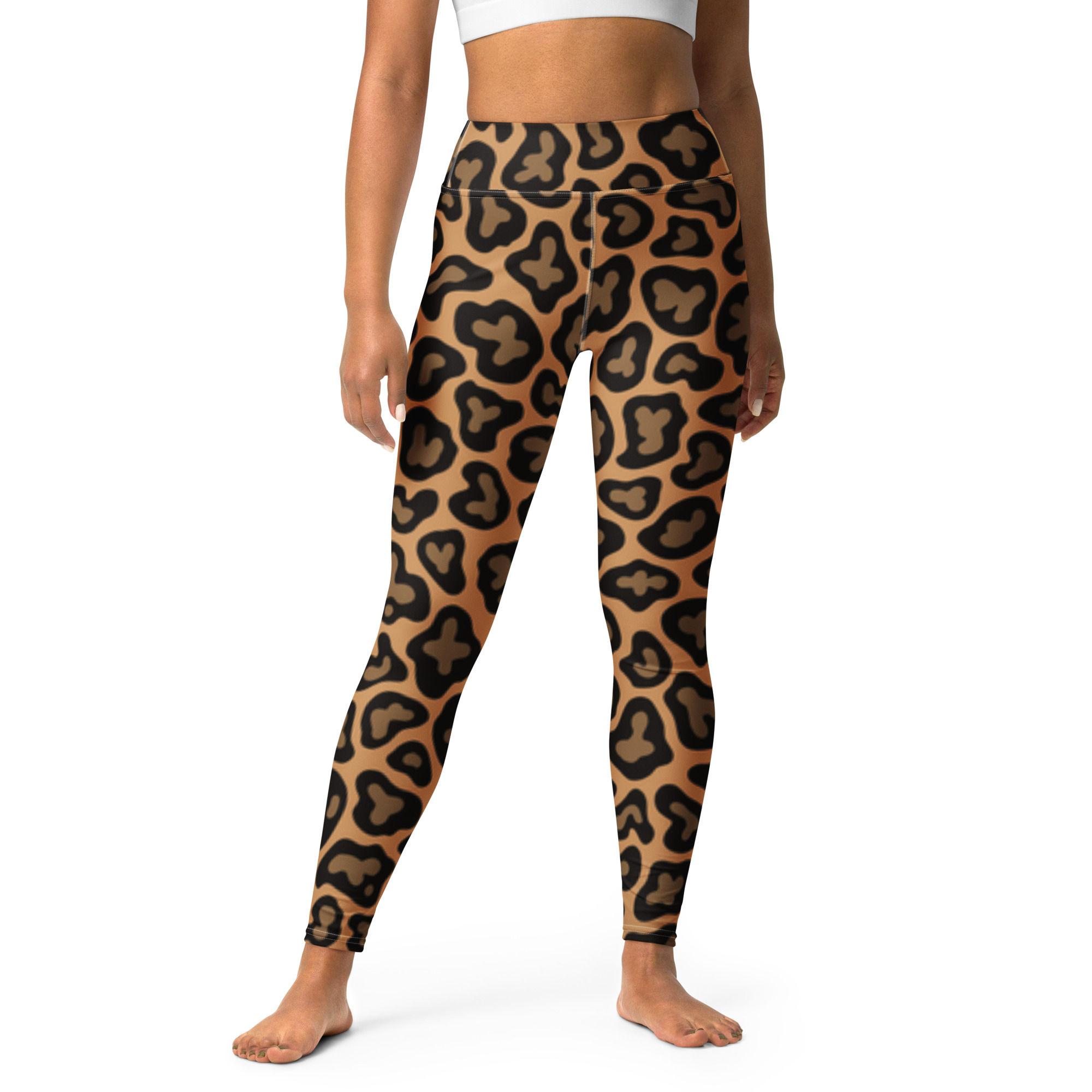 Animal print Yoga Leggings inside pocket High-Waisted XS-XL microfiber