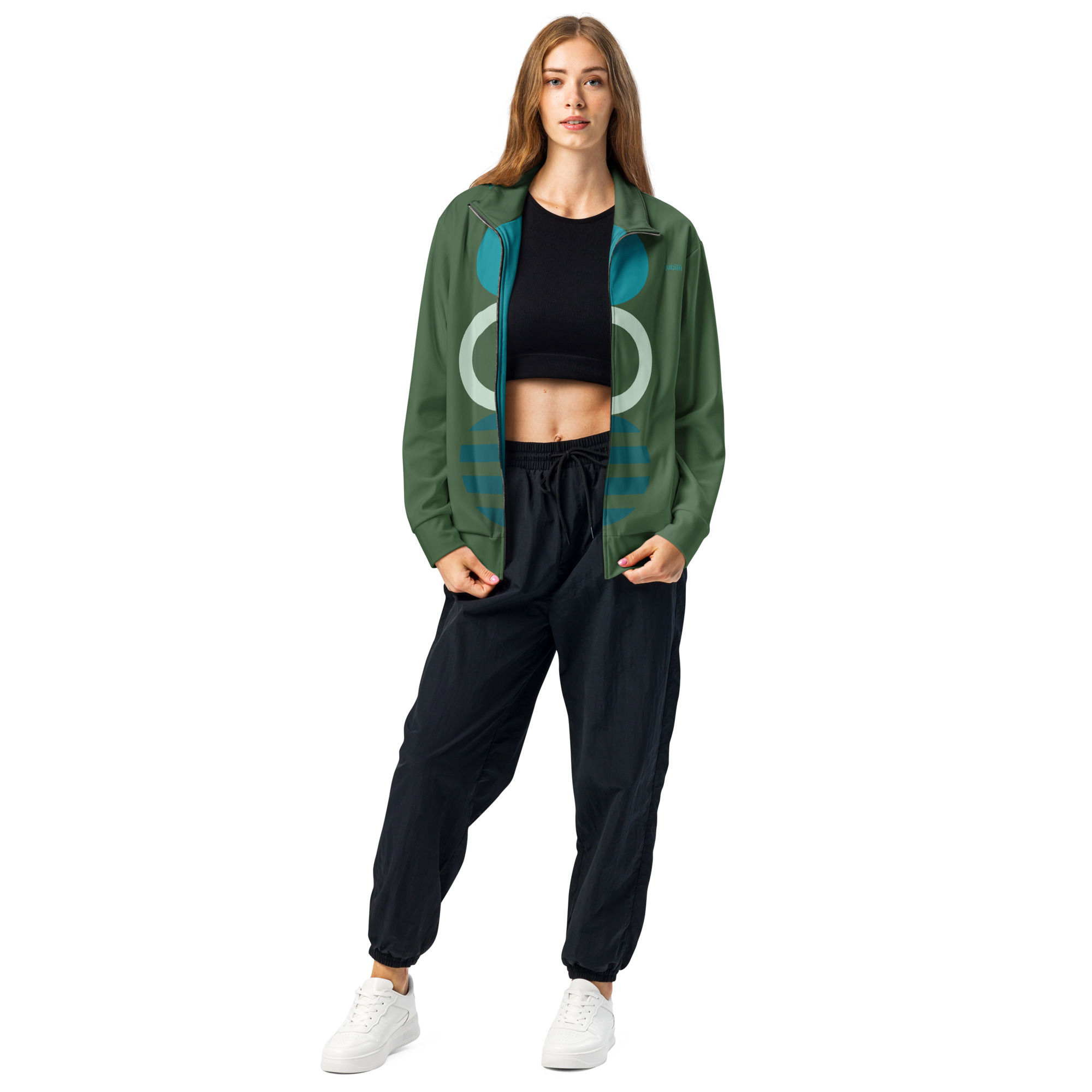 Forest green & Eastern blue unisex track jacket extra comfort