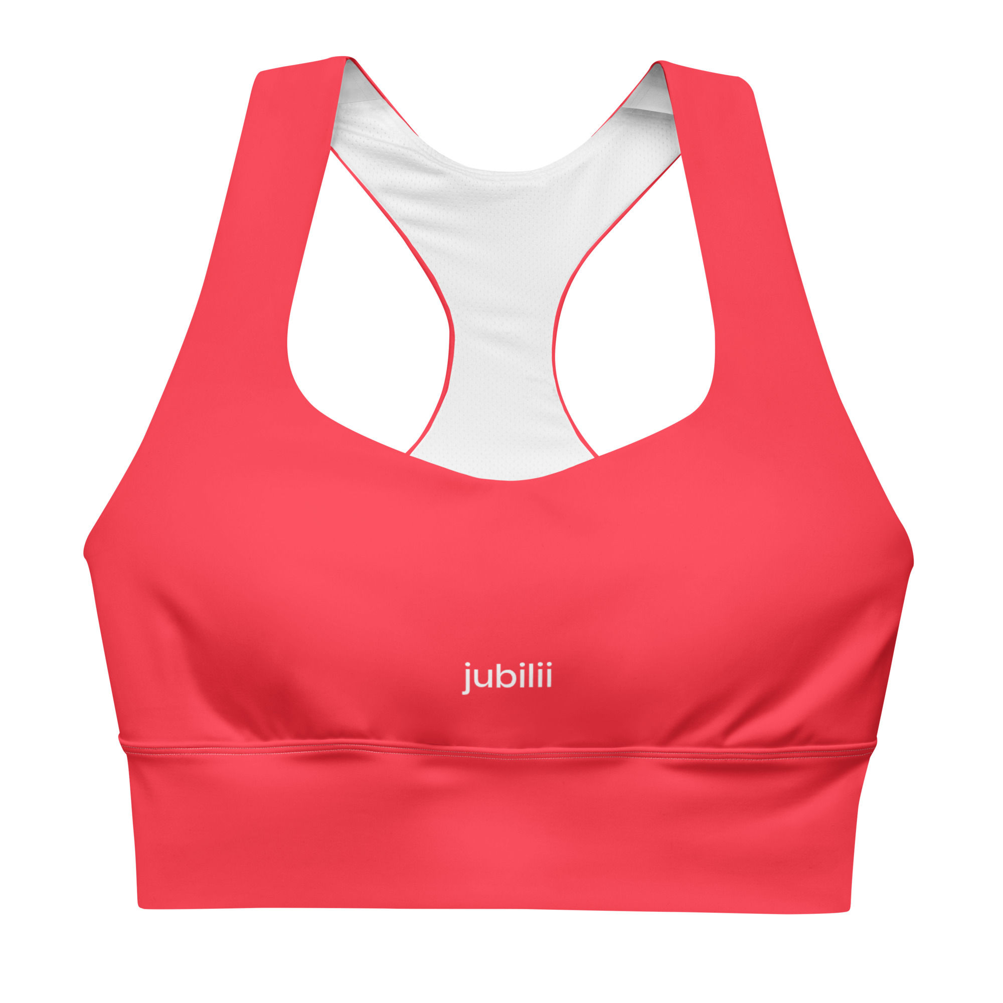Team red longline sports bra high intensity