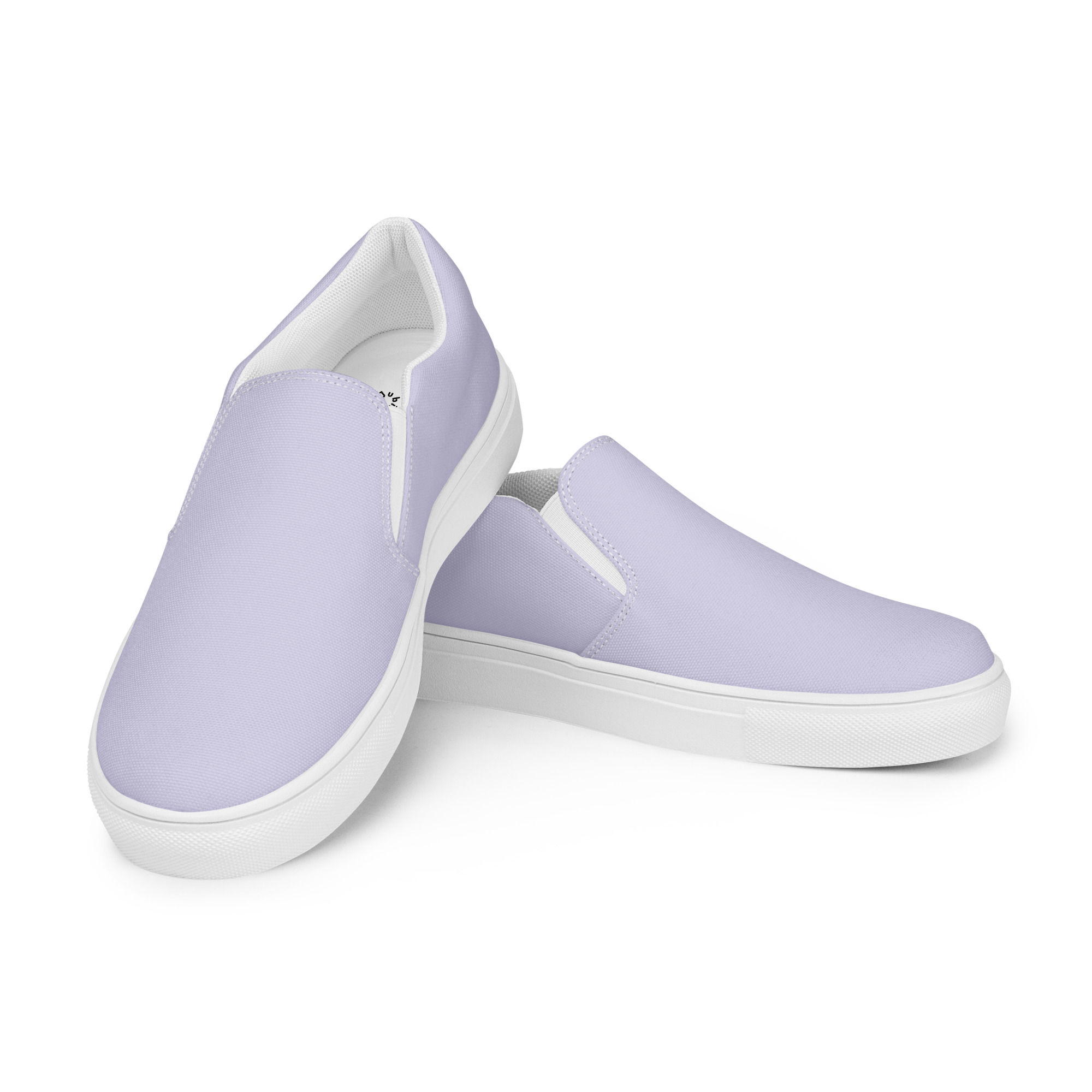 Purple pastel women's slip-on canvas shoes