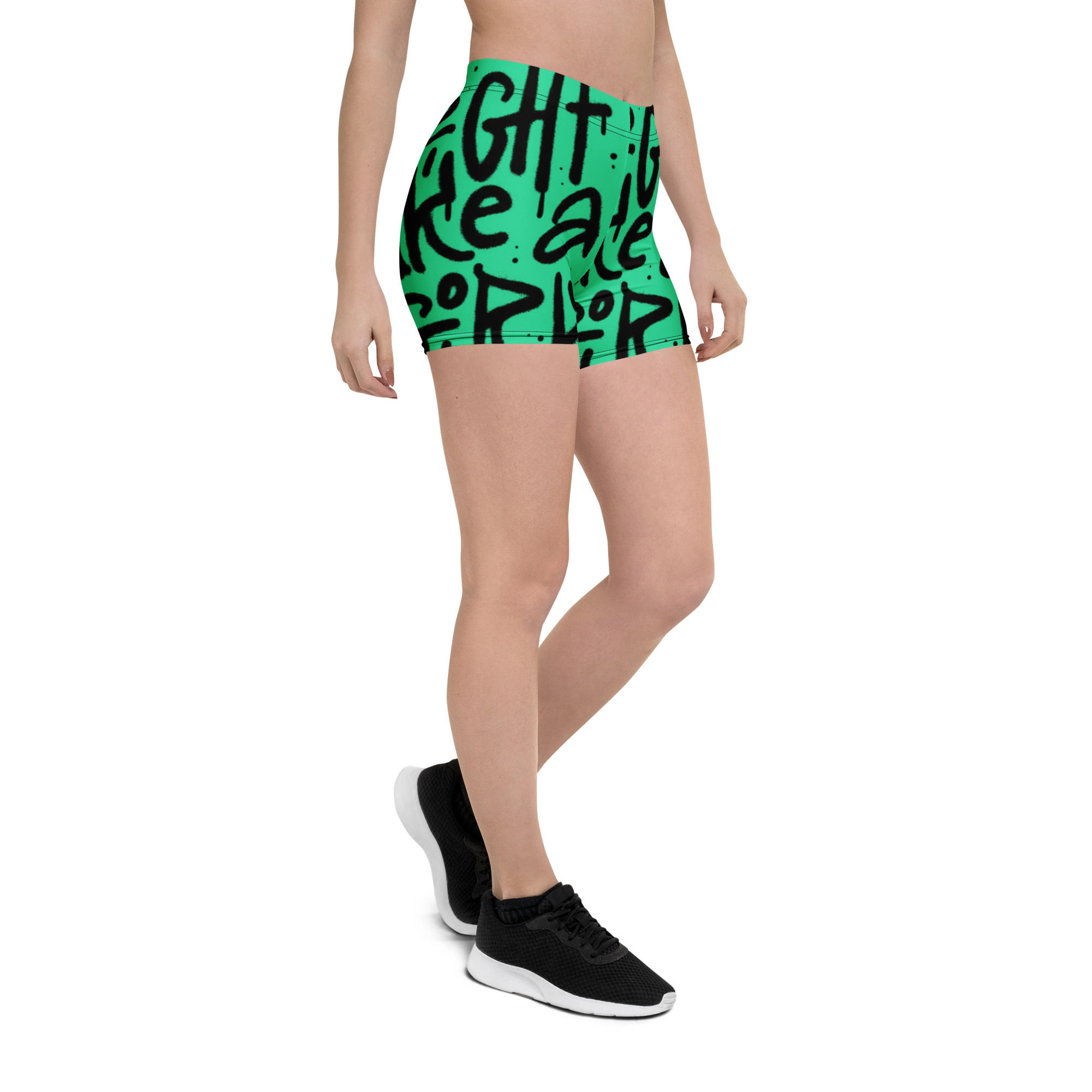 "Fight like a girl" elastic waistband bike short