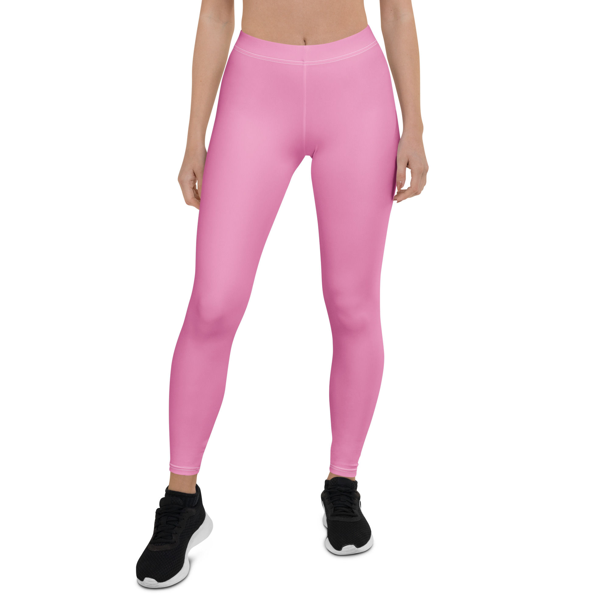 Pastel magenta pink waistline leggings stretchy XS-XL