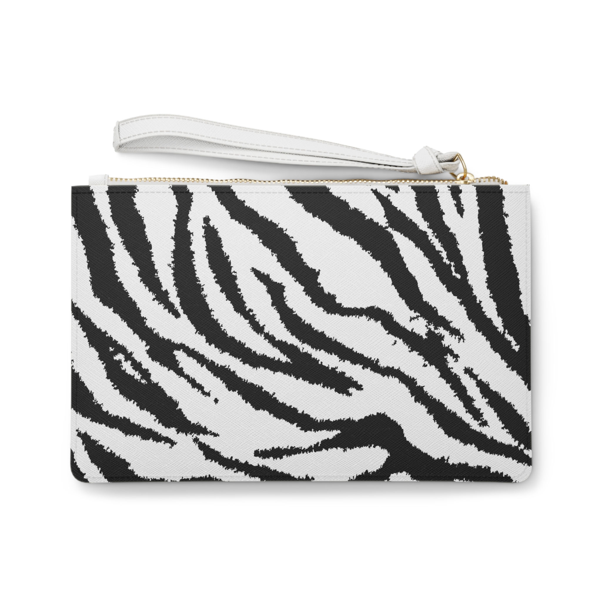 Camouflage white clutch bag PU faux leather