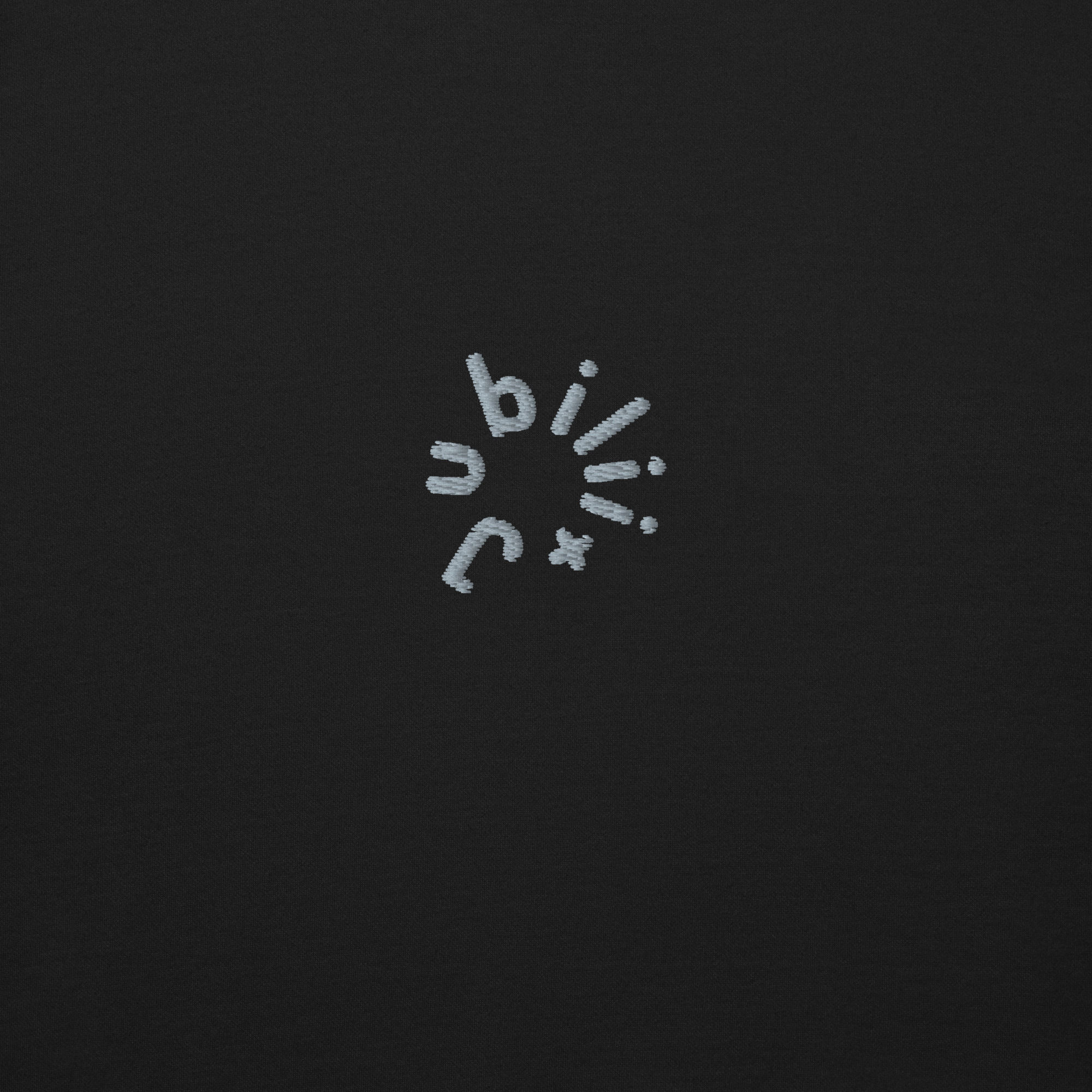 Embroidered logo black unisex premium sweatshirt