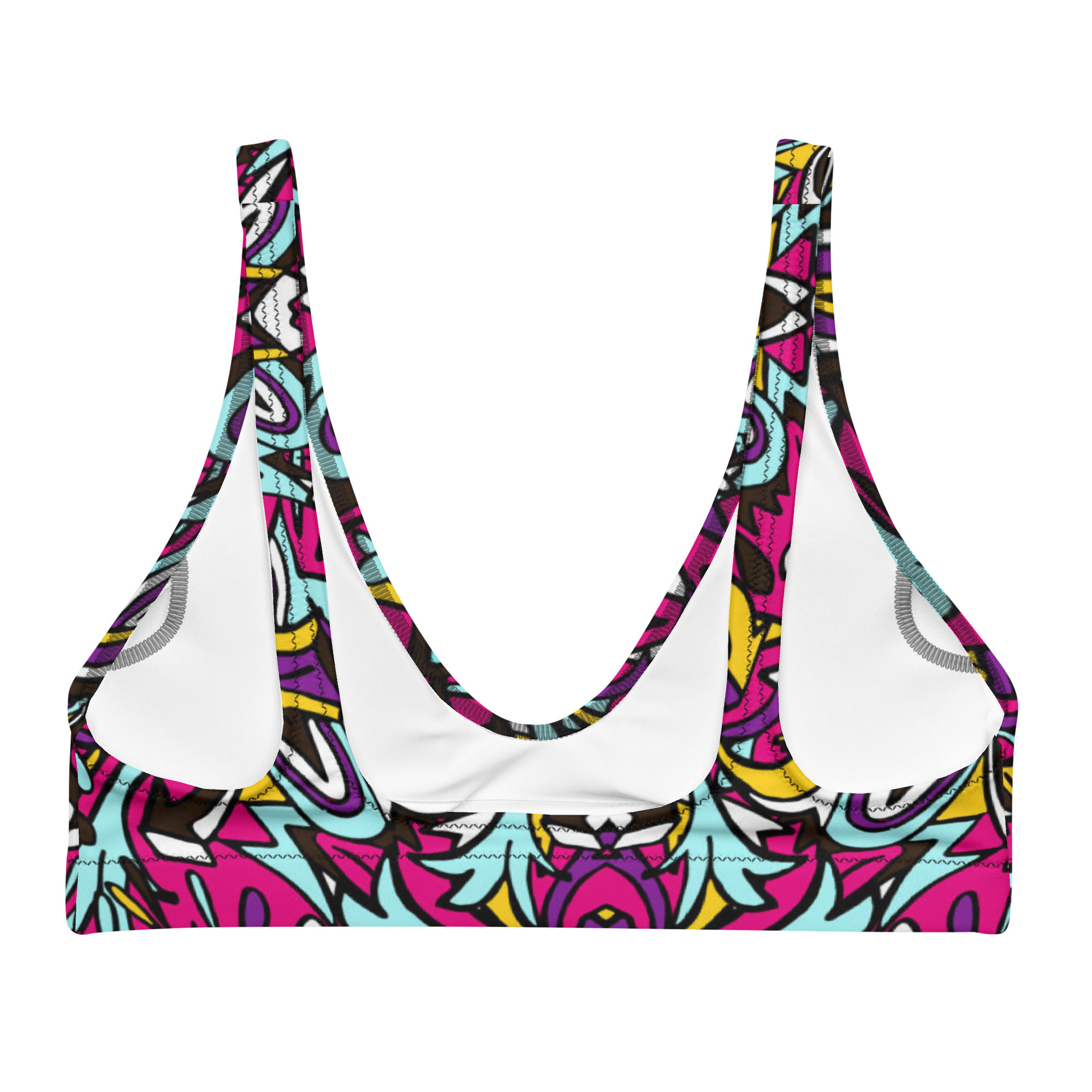 Colorful padded bra top
