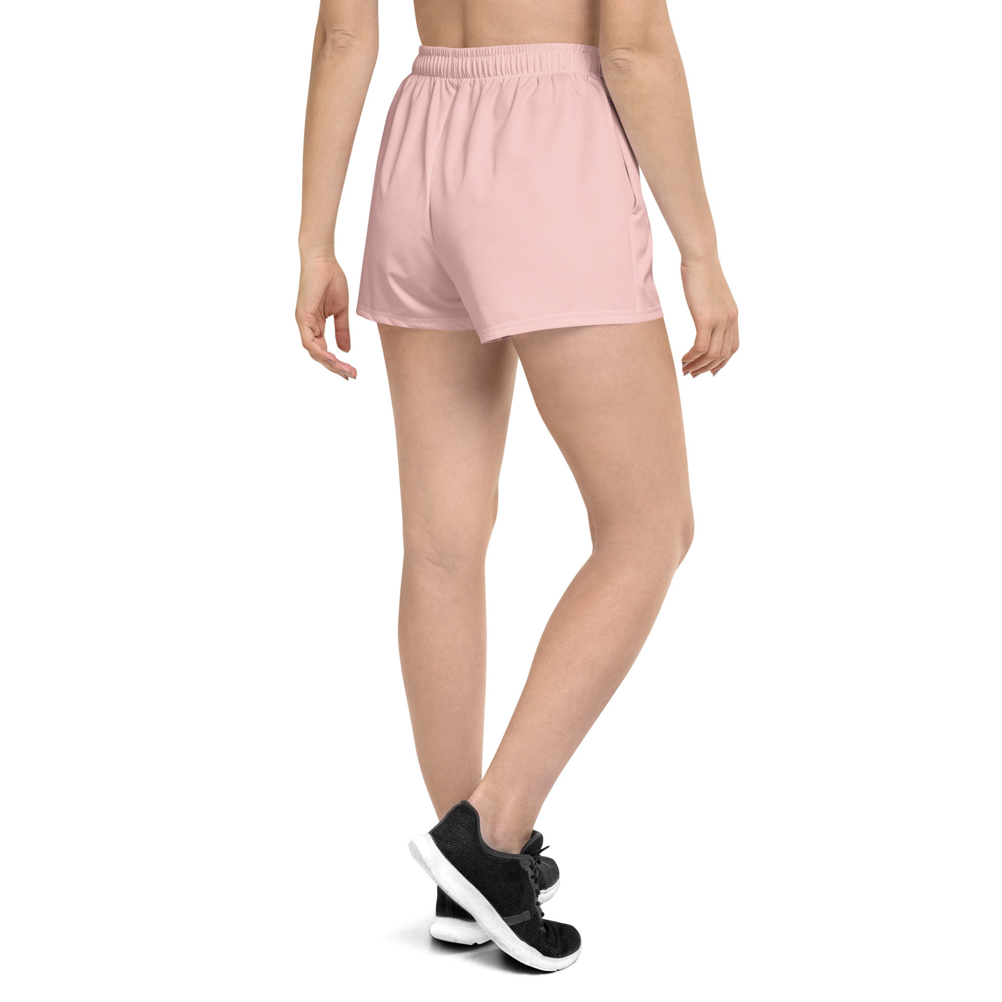 Light pink unisex athletic running/swimming shorts looser fit