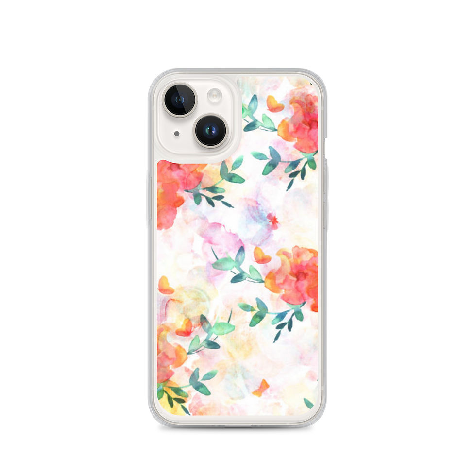 Pink Floral MagSafe Clear Case for iPhone 14-17 Pro Max