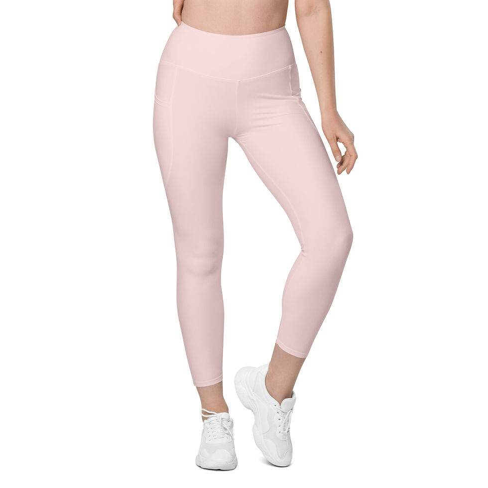Peach schnapps color yoga leggings side pockets