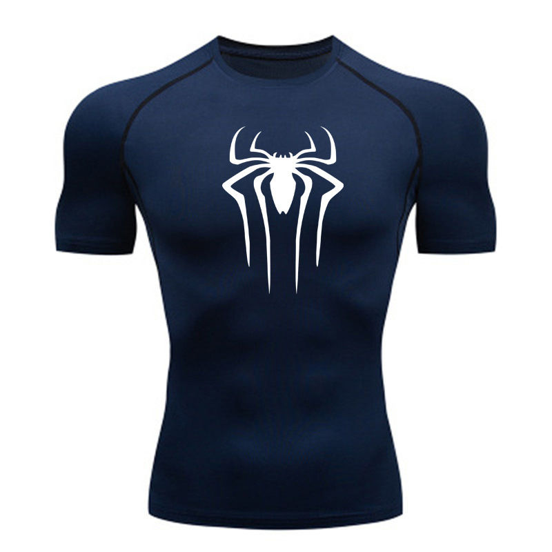 Thumbnail: Compression Shirt Men Fitness Gym Super Hero Sport Running T-shirt Rashgard Tops