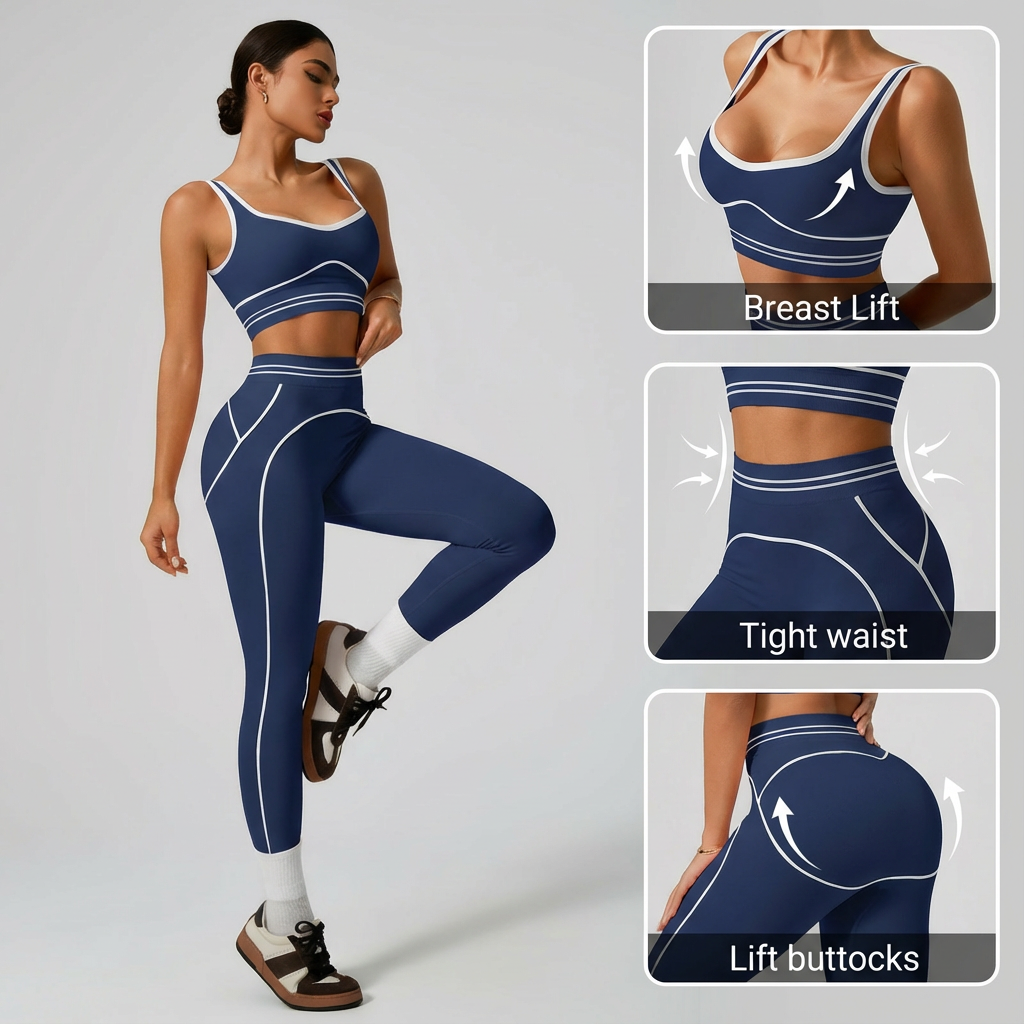 Women's Seamless Yoga Set - Sports Bra & High Waist Leggings Activewear for Gym