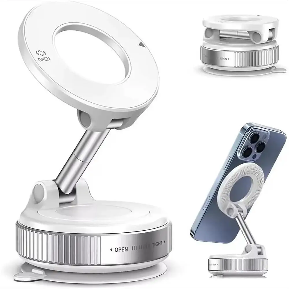Thumbnail: Premium Vacuum Suction Magnetic Phone Mount Strong Magnet Anti Slip Cell Holder 