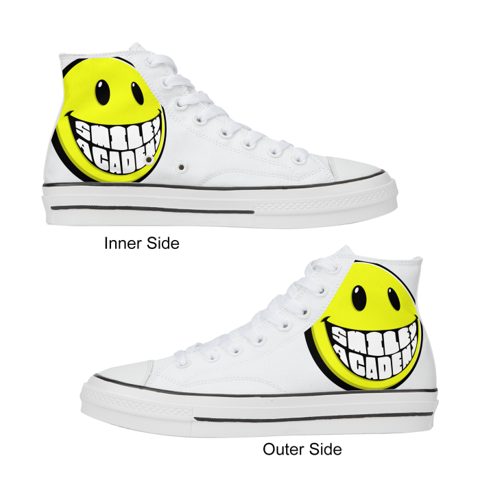 Thumbnail: Smiley Abacus High Top Canvas Shoes