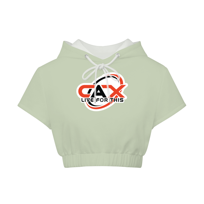 Thumbnail: Combat Athletix Women's Drawstring Hem Crop Hooded Top