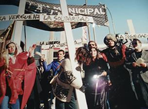 Registro de performance. Foto cortesía Grupo Escombros