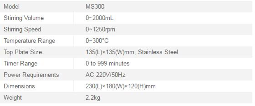 Thumbnail: MS300 Hot Plate Magnetic Stirrer