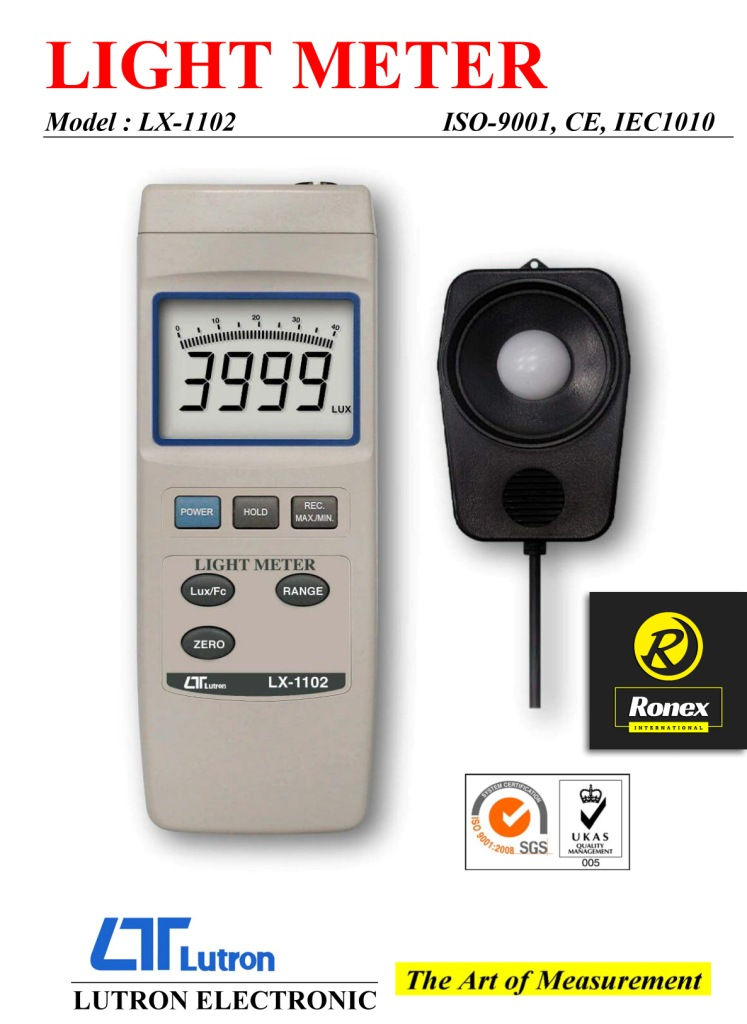 Thumbnail: Lutron LX-1102 Lux Meter, Light Meter in Bangladesh