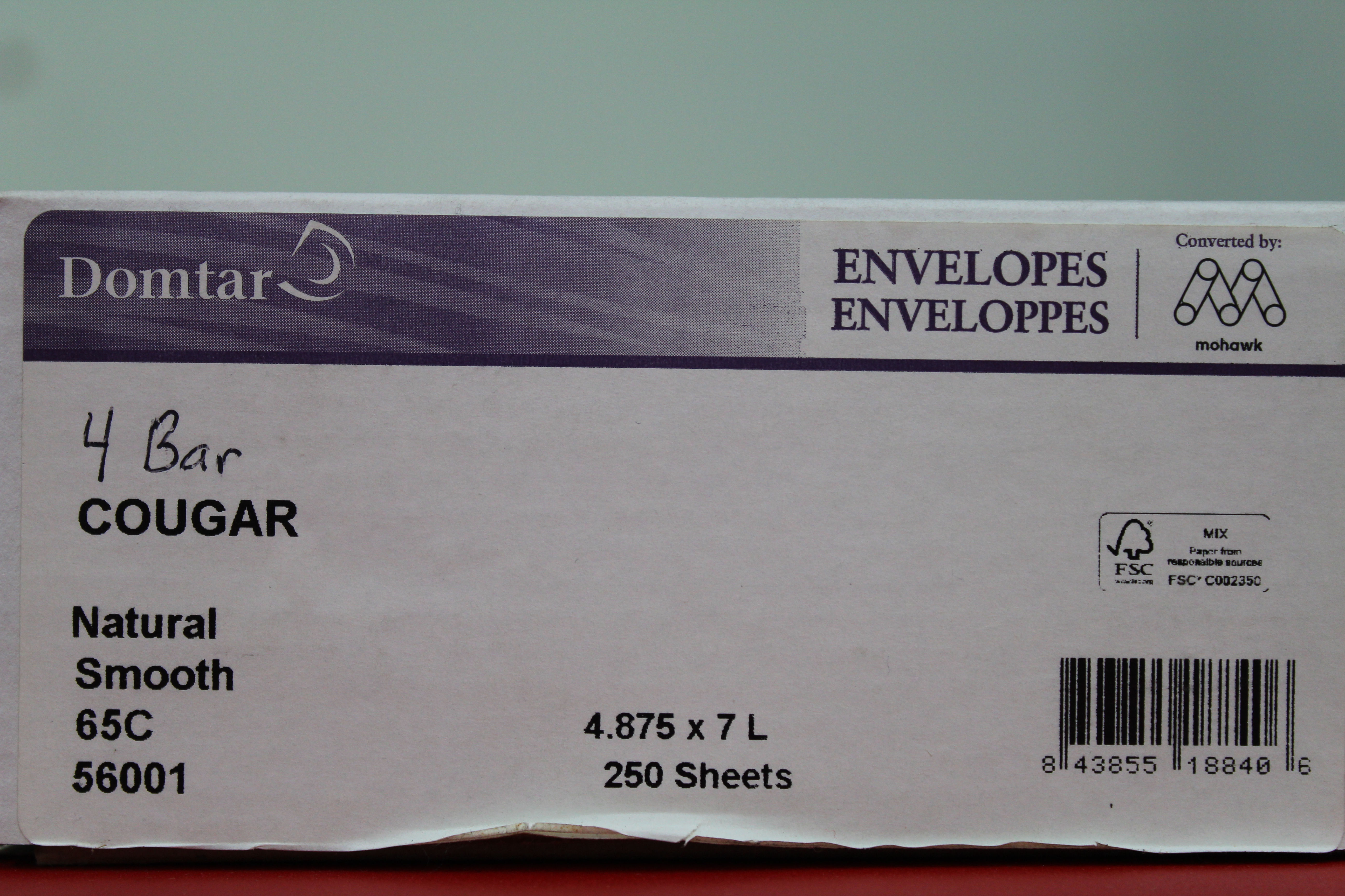 Cougar 4 Bar 65# Natural Panel Folder (250)