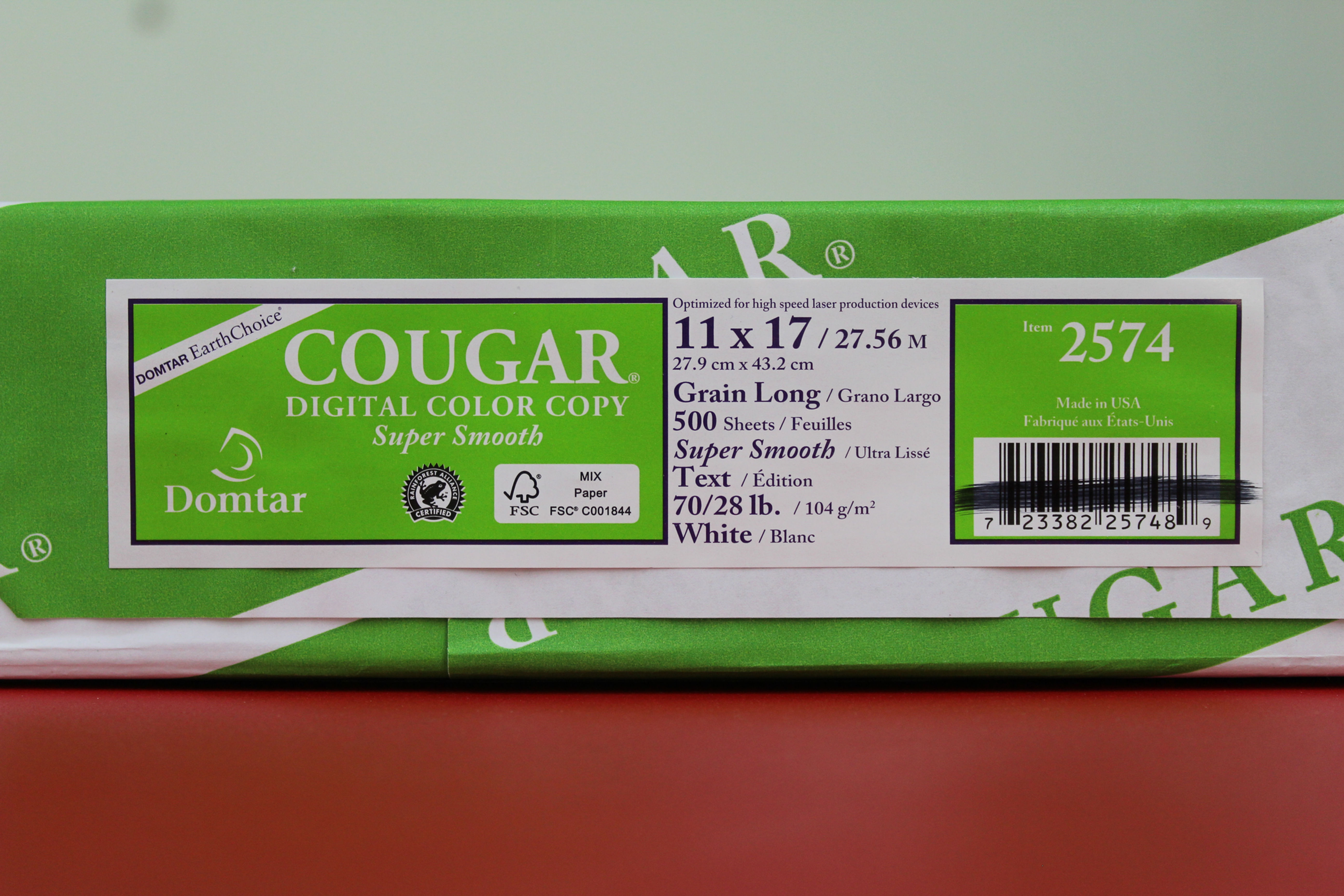Cougar Digital Color Copy 70# Text 11 x 17 Super Smooth White (500)