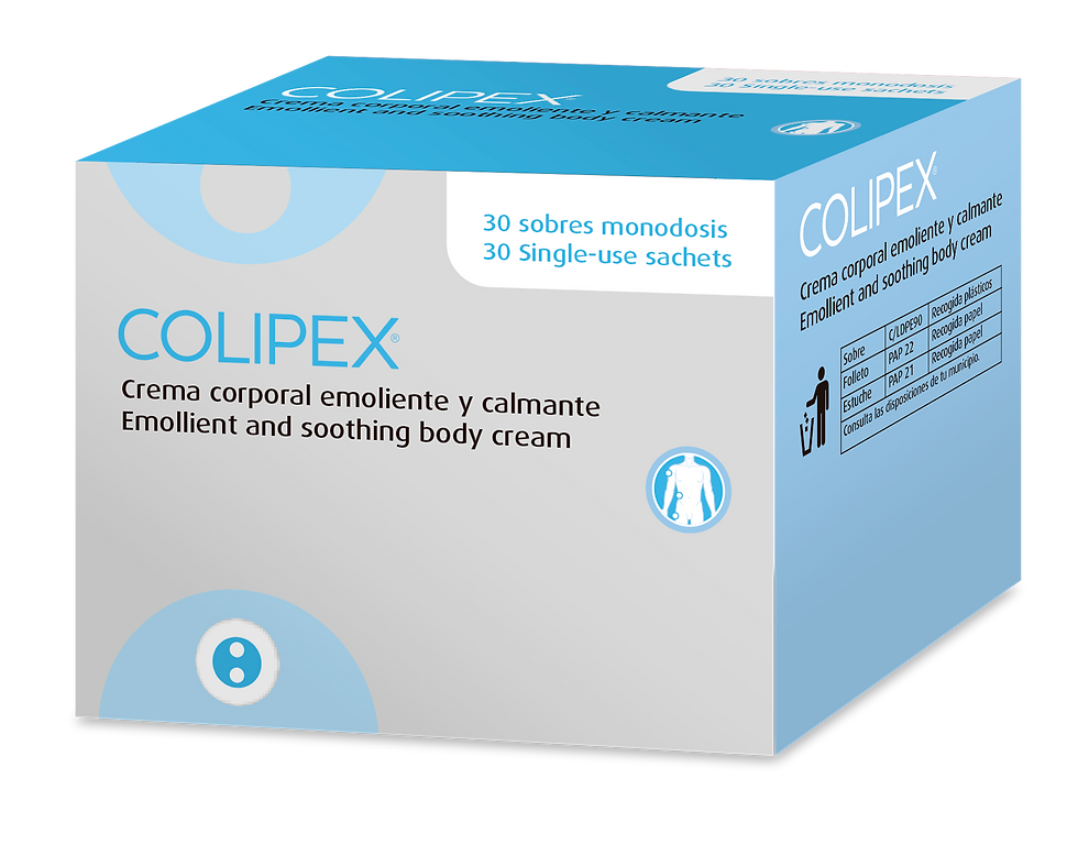 COLIPEX® crema para zonas de inyección de insulina en personas con diabetes. Caja de 30 sobres monodosis.