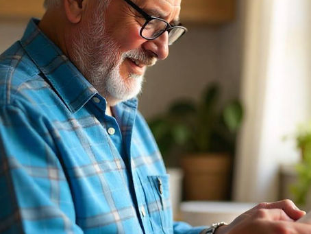 Persona de 50 años controlando su perfil glucémico