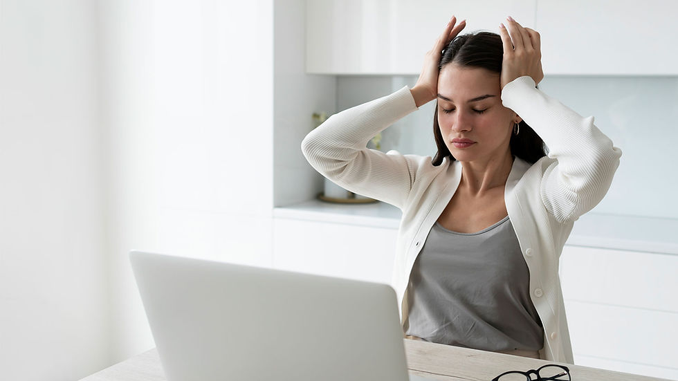 Paciente con diabetes con estrés