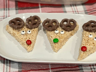 Easy Christmas Rice Krispies Reindeer Treats