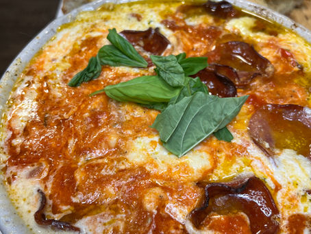 Fresh Tomato and Burrata Pizza Dip