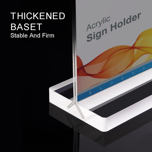 Acrylic Sign Holder 5x7, 25 Pack Clear Double Sided Table Menu Vertical Displ