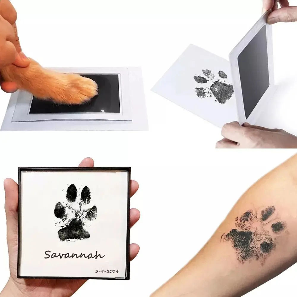 Dog & Cat Paw Print Kit – No-Mess Clean Touch Ink Pad Keepsake