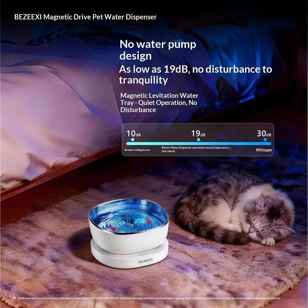 Thumbnail: SilentSwirl Wireless Cat Water Fountain – Silent, Smart Sensor, 100-Day Battery