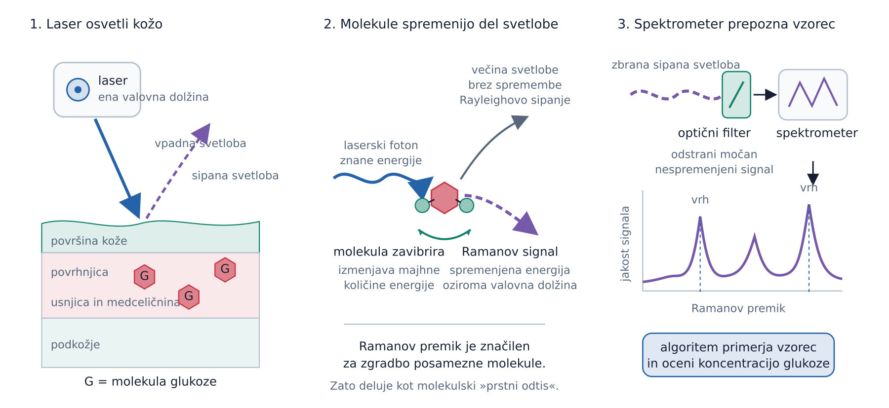 Način delovanja Ramanove spektroskopije