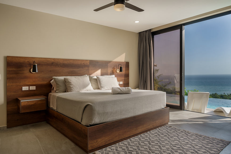 Habitacion de airbnb con vista al mar