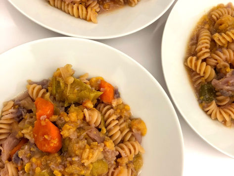 Minestra di cavolfiori colorati e porro!