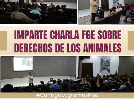 Imparte charla FGE sobre derechos de los animales