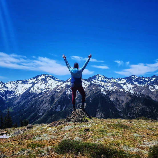 Vie of the Olympic Mountain Range from the top of Upper Big Quilcene Trail