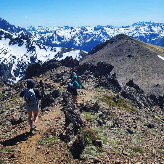 Beginning the descent down Buckhorn Mountain.