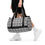 Thumbnail: Large Gym Bag Black/White Plaid Design Unisex One SIze