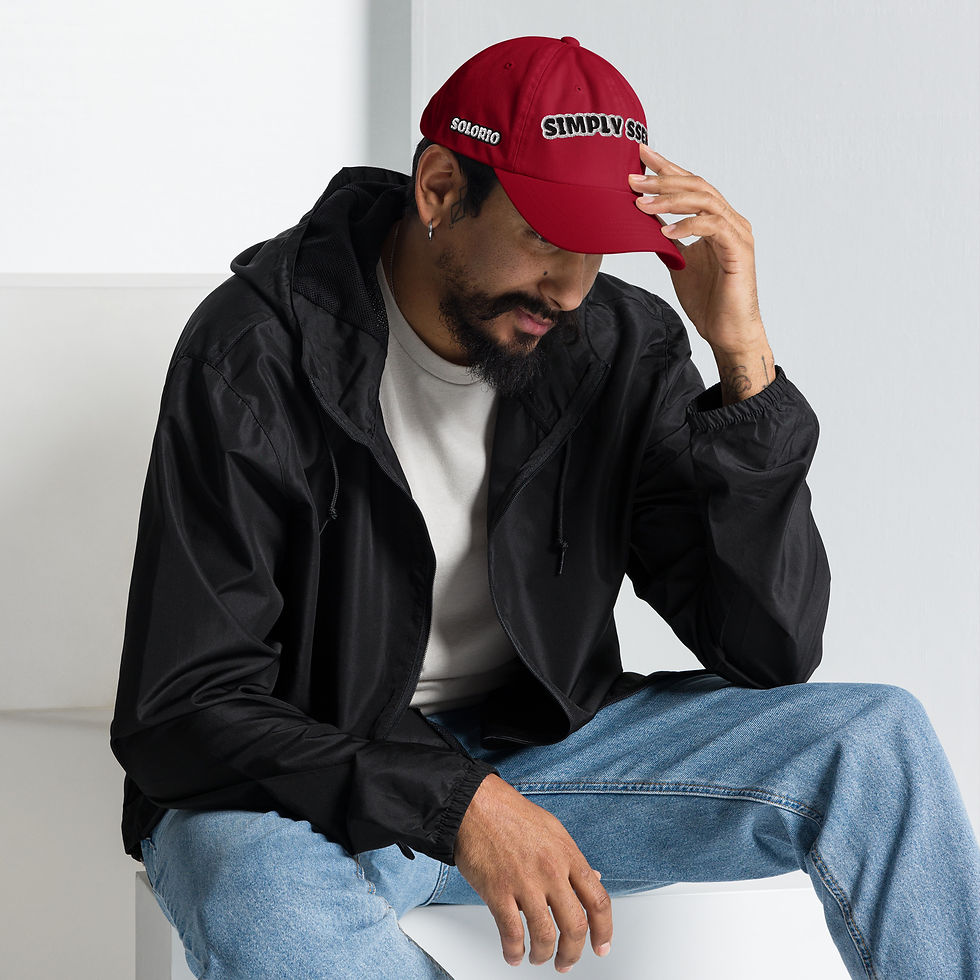 Thumbnail: Dark Red  Black/White Unisex Dad Hat  By SIMPLY SSEXIE!, LLC