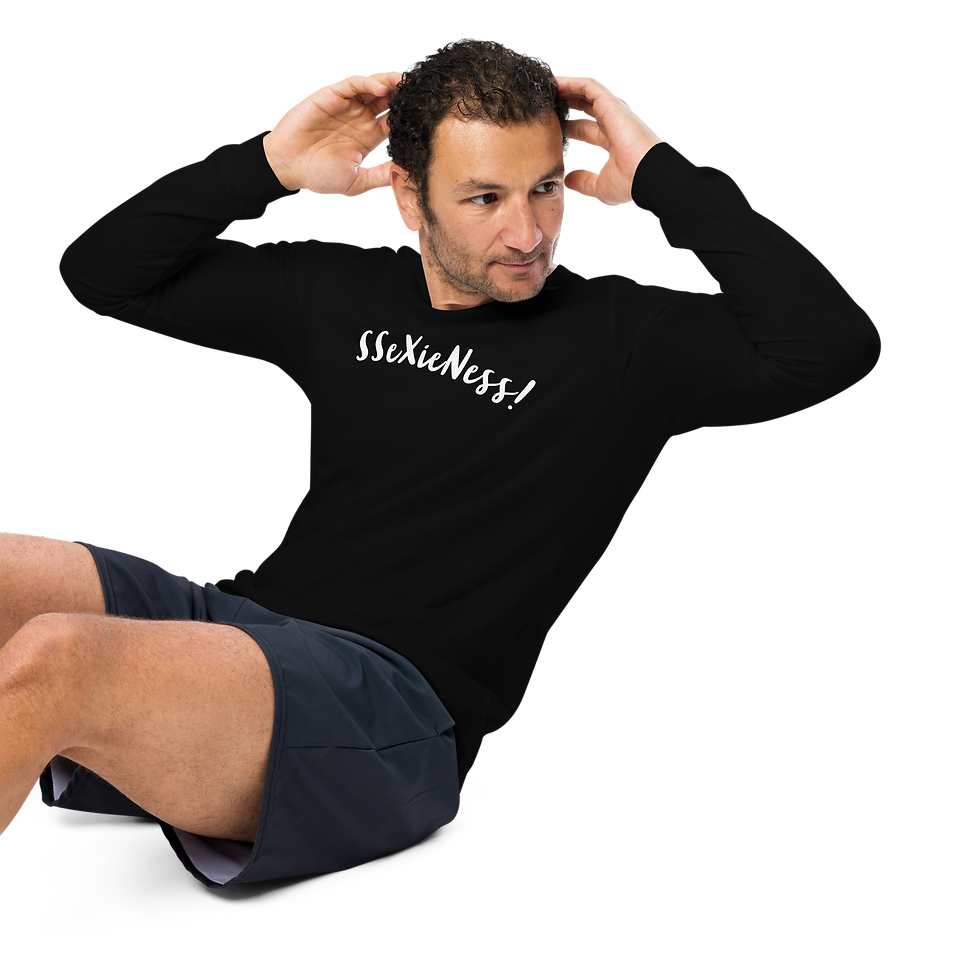 Thumbnail: Women's Black Long Sleeve SSeXieNess T-Shirt (Unisex)