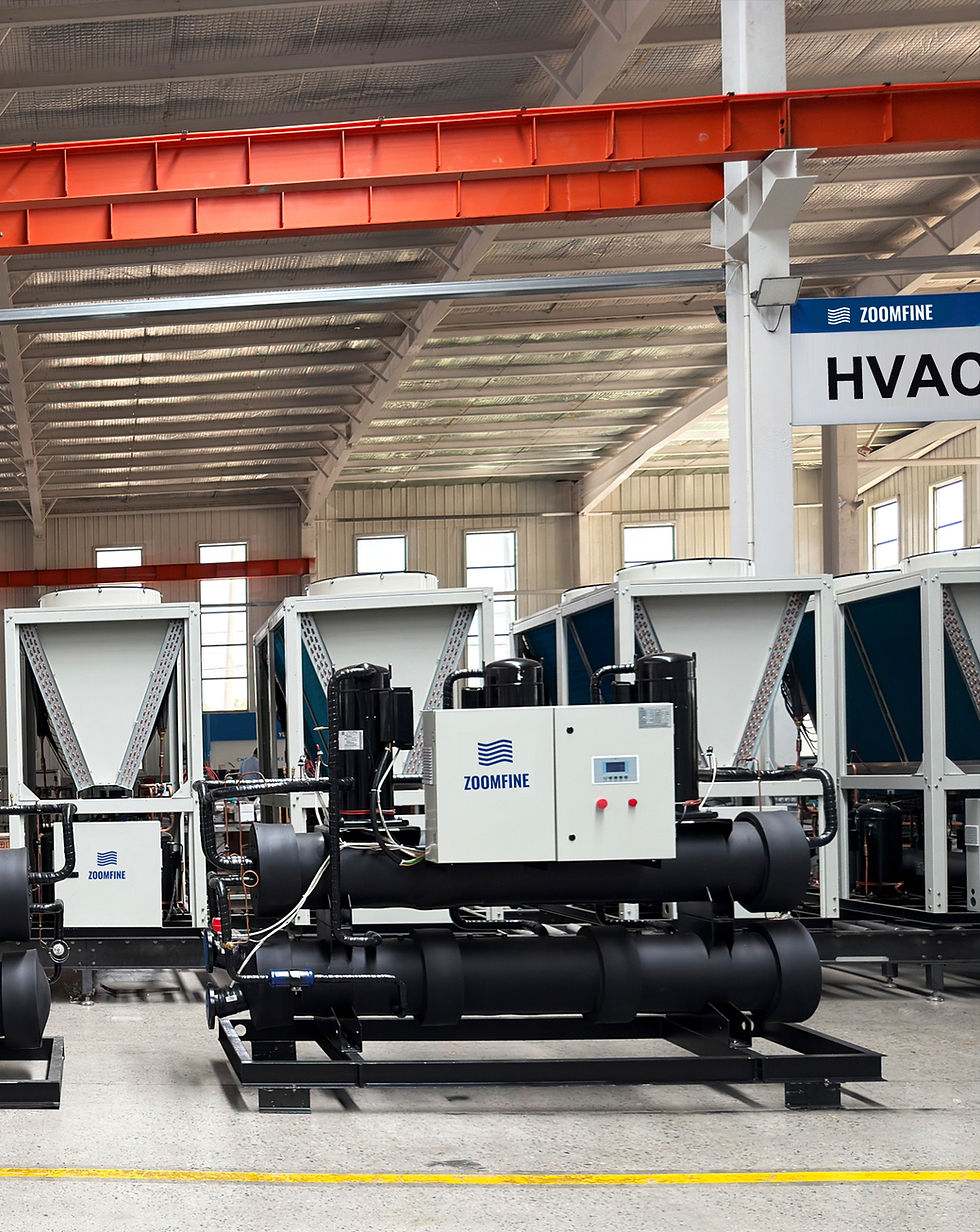 zoomfine workshop of water cooled chiller and air cooled chiller
